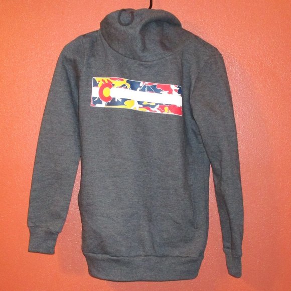 Colorado Ulura Men Small Gray Red Yellow Warm Long Sleeve Pullover Hoodie - Picture 1 of 4